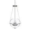 Deals 👏 Orbit Modern 4-Light Polished Nickel Chandelier with 15 in Clear Glass Globe by Edvivi 😉 -Deals Edvivi || Atlas Store polished nickel edvivi chandeliers epq1261pn 64 1000