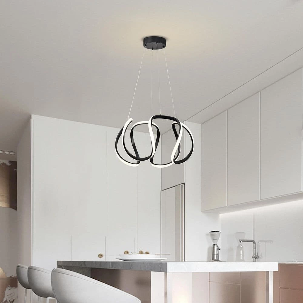 Promo ๐ Alistair 30-Watt Integrated LED Sand Black Finish Unique Design Chandelier by Edvivi ๐คฉ 13 Promo ๐ Alistair 30-Watt Integrated LED Sand Black Finish Unique Design Chandelier by Edvivi ๐คฉ - Image 11