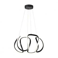 Promo 😍 Alistair 30-Watt Integrated LED Sand Black Finish Unique Design Chandelier by Edvivi 🤩