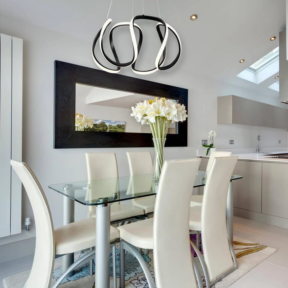 Promo ๐ Alistair 30-Watt Integrated LED Sand Black Finish Unique Design Chandelier by Edvivi ๐คฉ 7 Promo ๐ Alistair 30-Watt Integrated LED Sand Black Finish Unique Design Chandelier by Edvivi ๐คฉ - Image 5