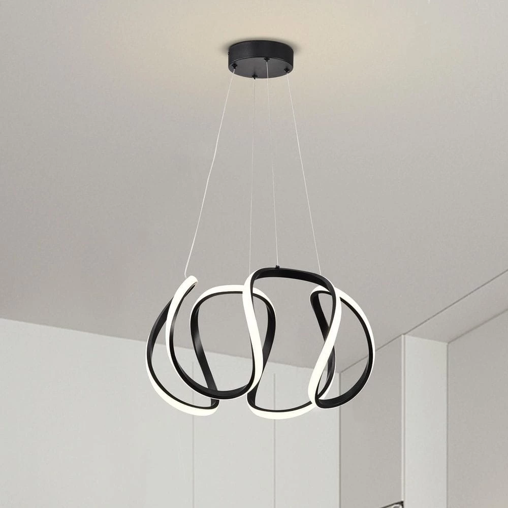 Promo ๐ Alistair 30-Watt Integrated LED Sand Black Finish Unique Design Chandelier by Edvivi ๐คฉ 4 Promo ๐ Alistair 30-Watt Integrated LED Sand Black Finish Unique Design Chandelier by Edvivi ๐คฉ - Image 2