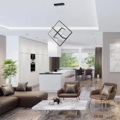 Wholesale ๐ Alistair 45-Watt Integrated LED Sand Black Finish Geometric Chandelier by Edvivi โค๏ธ 21 Wholesale ๐ Alistair 45-Watt Integrated LED Sand Black Finish Geometric Chandelier by Edvivi โค๏ธ -Deals Edvivi || Atlas Store sand black edvivi chandeliers epj1715bk c3 1000