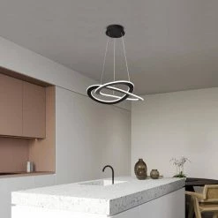 Buy 😉 Alistair 30-Watt Integrated LED Sand Black Finish Contemporary Chandelier by Edvivi 🎉 -Deals Edvivi || Atlas Store sand black edvivi chandeliers epj2075bk 31 1000