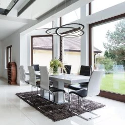 Buy 😀 Alistair 30-Watt Integrated LED Sand Black Modern Chandelier by Edvivi 🎉 -Deals Edvivi || Atlas Store sand black edvivi chandeliers epj2095bk c3 1000