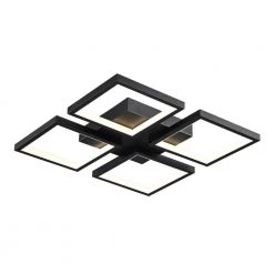 Wholesale 😉 Alistair 18 in. 24-Watt Integrated LED Sand Black Finish Square Flush Mount by Edvivi ⭐