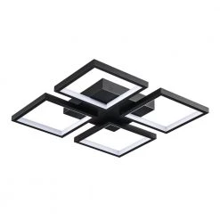 Wholesale 😉 Alistair 18 in. 24-Watt Integrated LED Sand Black Finish Square Flush Mount by Edvivi ⭐ -Deals Edvivi || Atlas Store sand black edvivi flush mount lights ecj1505bk 77 1000