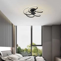 Flash Sale 🌟 Alistair 21 in. 30-Watt Sand Black Integrated LED Creative Flush Mount by Edvivi 🛒 -Deals Edvivi || Atlas Store sand black edvivi flush mount lights ecj1655bk 31 1000