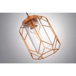 Cheapest 😍 Imperium Modern 1-Light Sand Gold Finish Geometric Cage Wire Pendant with Seeded Glass Shade by Edvivi ⭐ -Deals Edvivi || Atlas Store sand gold edvivi chandeliers epl4438sg 76 1000