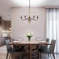 Coupon 💯 5-Light Scratched Wood and Rust Finish Candle Style Chandelier by Edvivi 😀 -Deals Edvivi || Atlas Store scratched wood and rust edvivi chandeliers epj600wd 1f 1000