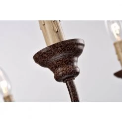 Coupon 💯 5-Light Scratched Wood and Rust Finish Candle Style Chandelier by Edvivi 😀 -Deals Edvivi || Atlas Store scratched wood and rust edvivi chandeliers epj600wd 76 1000