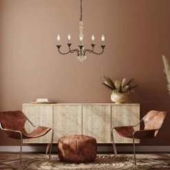 Coupon 💯 5-Light Scratched Wood and Rust Finish Candle Style Chandelier by Edvivi 😀 -Deals Edvivi || Atlas Store scratched wood and rust edvivi chandeliers epj600wd c3 1000