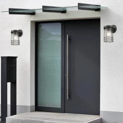 Promo 😀 Charlton 1-Light Transitional Textured Black Cage Outdoor Wall Lantern Sconce with Seedy Glass by Edvivi 🔔 -Deals Edvivi || Atlas Store textured black edvivi outdoor sconces ew610s bk c3 1000