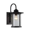 Promo ✔️ Charlton 9 in. 1-Light Transitional Textured Black Outdoor Wall Lantern Sconce with Clear Seeded Cylinder Glass Shade by Edvivi ✔️ -Deals Edvivi || Atlas Store textured black edvivi outdoor sconces ew665m bk 64 1000