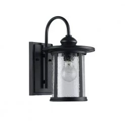 Coupon 🥰 Charlton 1-Light Transitional Textured Black Outdoor Wall Lantern Sconce with Clear Seedy Cylinder Glass Shade by Edvivi ✔️ -Deals Edvivi || Atlas Store textured black edvivi outdoor sconces ew665s bk c3 1000
