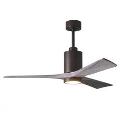 Best Sale ๐ Patricia 52 in. LED Indoor/Outdoor Damp Textured Bronze Ceiling Fan with Light with Remote Control and Wall Control by Atlas โ๏ธ