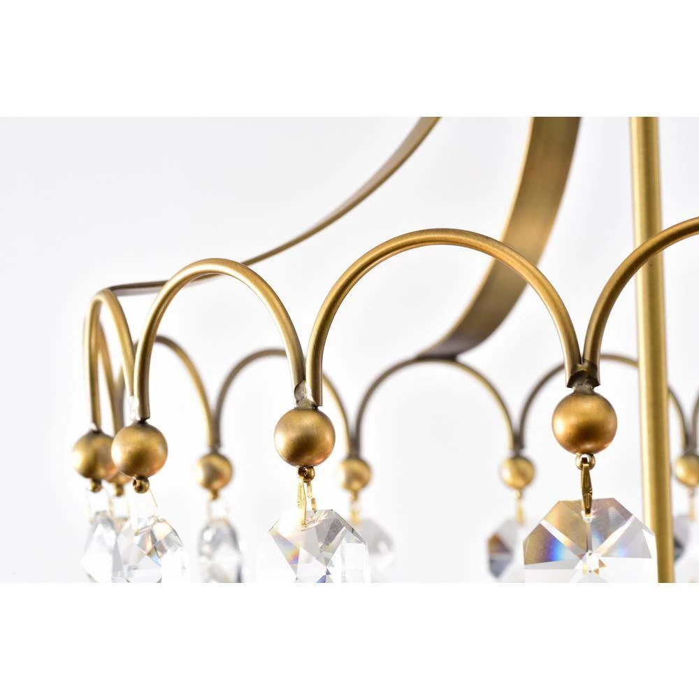 Top 10 ๐ Eloise 4-Light Glam Vintage Brass Finish Curved Lines Style Modern Pendant with Crystal Strands by Edvivi ๐ 10 Top 10 ๐ Eloise 4-Light Glam Vintage Brass Finish Curved Lines Style Modern Pendant with Crystal Strands by Edvivi ๐ - Image 8