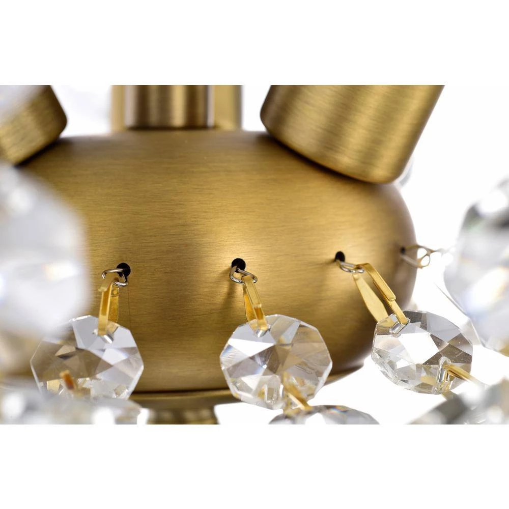 Budget โค๏ธ Eloise 13 in. 3-Light Vintage Brass Finish Glam Modern Semi-Flush Mount with Crystal Strands by Edvivi ๐ฏ 5 Budget โค๏ธ Eloise 13 in. 3-Light Vintage Brass Finish Glam Modern Semi-Flush Mount with Crystal Strands by Edvivi ๐ฏ - Image 3