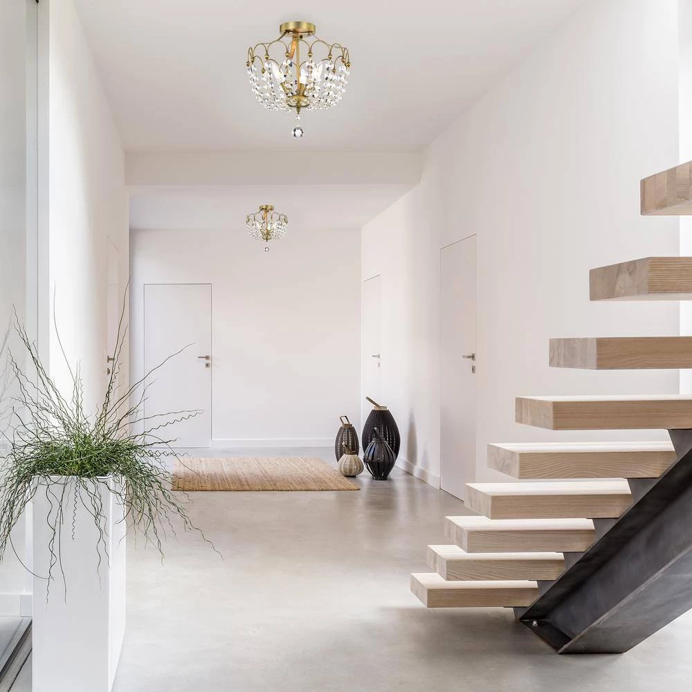 Budget โค๏ธ Eloise 13 in. 3-Light Vintage Brass Finish Glam Modern Semi-Flush Mount with Crystal Strands by Edvivi ๐ฏ 10 Budget โค๏ธ Eloise 13 in. 3-Light Vintage Brass Finish Glam Modern Semi-Flush Mount with Crystal Strands by Edvivi ๐ฏ - Image 8