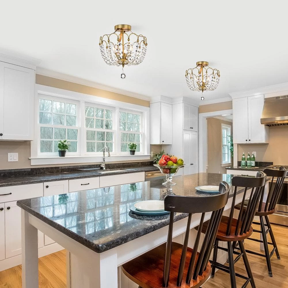 Budget โค๏ธ Eloise 13 in. 3-Light Vintage Brass Finish Glam Modern Semi-Flush Mount with Crystal Strands by Edvivi ๐ฏ 14 Budget โค๏ธ Eloise 13 in. 3-Light Vintage Brass Finish Glam Modern Semi-Flush Mount with Crystal Strands by Edvivi ๐ฏ - Image 12