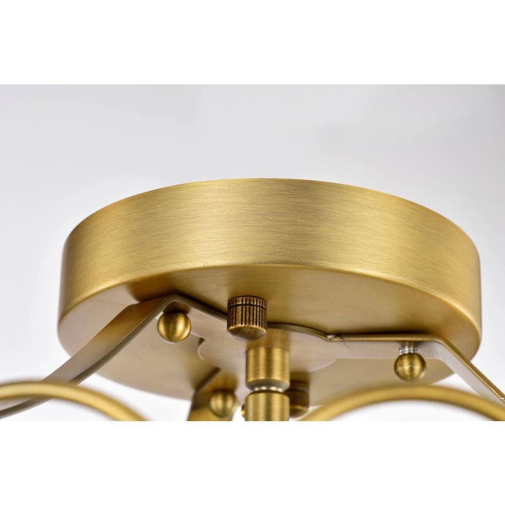 Budget โค๏ธ Eloise 13 in. 3-Light Vintage Brass Finish Glam Modern Semi-Flush Mount with Crystal Strands by Edvivi ๐ฏ 6 Budget โค๏ธ Eloise 13 in. 3-Light Vintage Brass Finish Glam Modern Semi-Flush Mount with Crystal Strands by Edvivi ๐ฏ - Image 4
