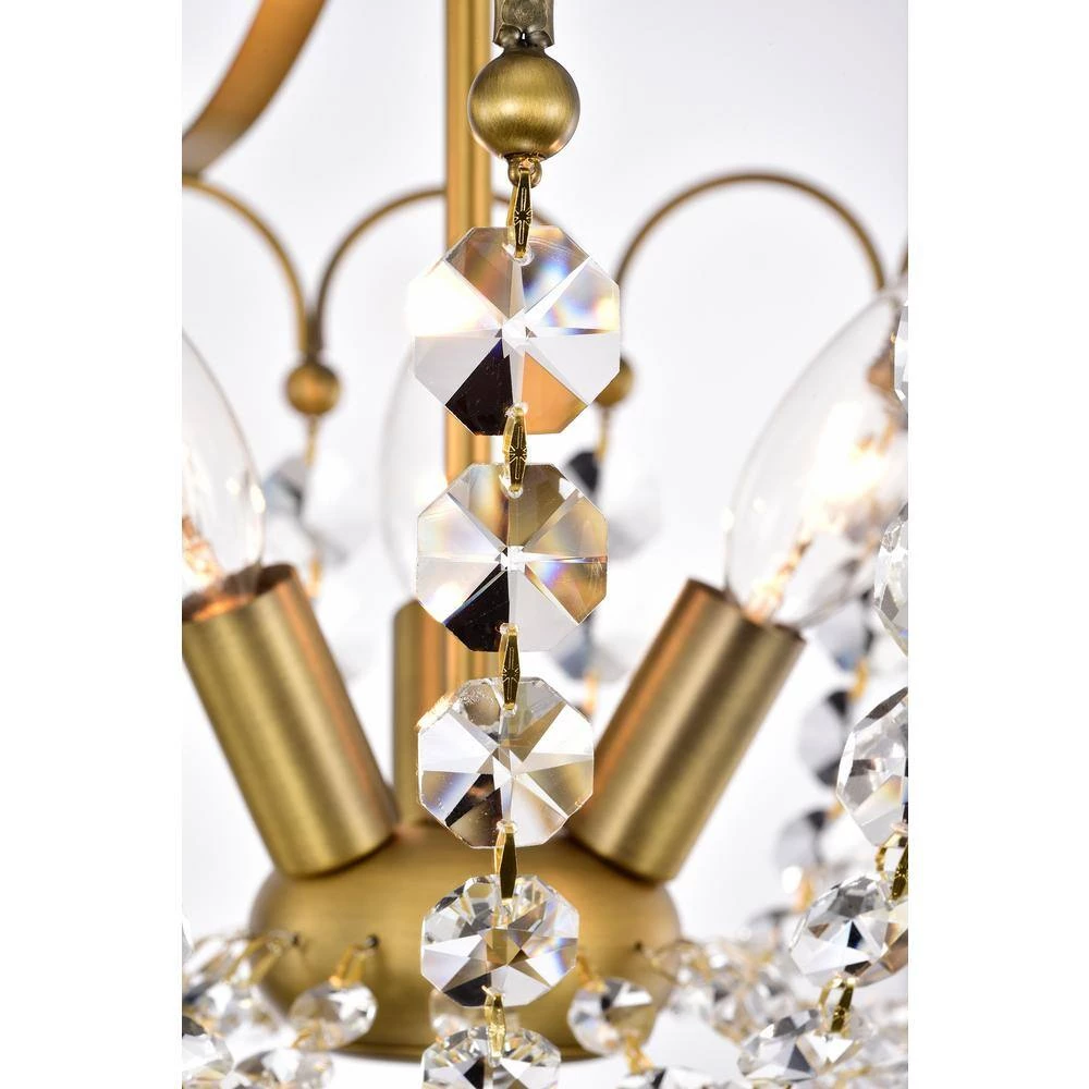 Budget โค๏ธ Eloise 13 in. 3-Light Vintage Brass Finish Glam Modern Semi-Flush Mount with Crystal Strands by Edvivi ๐ฏ 7 Budget โค๏ธ Eloise 13 in. 3-Light Vintage Brass Finish Glam Modern Semi-Flush Mount with Crystal Strands by Edvivi ๐ฏ - Image 5