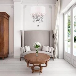 Flash Sale ๐ Belle 6-Light White Fabric Round Drum Chrome Finish Modern Chandelier with Hanging Crystals by Edvivi ๐ 18 Flash Sale ๐ Belle 6-Light White Fabric Round Drum Chrome Finish Modern Chandelier with Hanging Crystals by Edvivi ๐ -Deals Edvivi || Atlas Store white edvivi chandeliers epb903ch 1f 1000