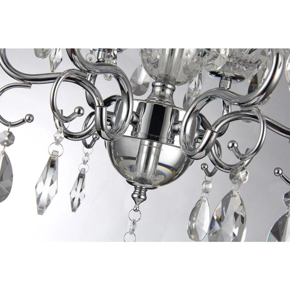 Flash Sale ๐ Belle 6-Light White Fabric Round Drum Chrome Finish Modern Chandelier with Hanging Crystals by Edvivi ๐ 12 Flash Sale ๐ Belle 6-Light White Fabric Round Drum Chrome Finish Modern Chandelier with Hanging Crystals by Edvivi ๐ - Image 10