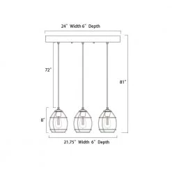 Best Sale ⭐ Triscot 3-Light Modern Farmhouse Gray Wood Linear Pendant with Black Cage by Edvivi 💯 -Deals Edvivi || Atlas Store wood and black edvivi chandeliers epk4505bk 1d 1000