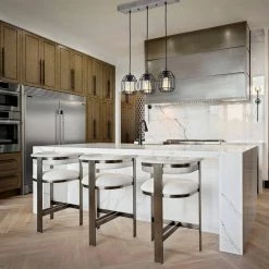 Best Sale ⭐ Triscot 3-Light Modern Farmhouse Gray Wood Linear Pendant with Black Cage by Edvivi 💯 -Deals Edvivi || Atlas Store wood and black edvivi chandeliers epk4505bk 1f 1000