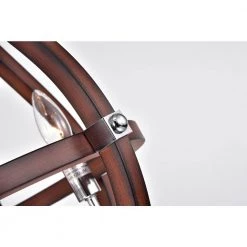 New 👏 4-Light Wood and Chrome Teardrop Chandelier by Edvivi 💯 -Deals Edvivi || Atlas Store wood and chrome edvivi chandeliers epj426wd 4f 1000