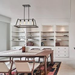 Hot Sale ✔️ Troy 4-Light Wood and Oil Rubbed Bronze Farmhouse Rectangular Kitchen Island Chandelier by Edvivi ✨ -Deals Edvivi || Atlas Store wood and oil rubbed bronze edvivi chandeliers epd3407wd c3 1000