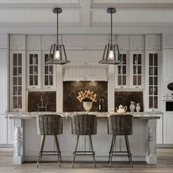 Hot Sale 🎉 Troy 1-Light Wood and Oil Rubbed Bronze Farmhouse Pendant by Edvivi 🧨 -Deals Edvivi || Atlas Store wood and oil rubbed bronze edvivi chandeliers epl3517wd 1f 1000