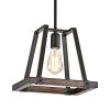 Hot Sale 🎉 Troy 1-Light Wood and Oil Rubbed Bronze Farmhouse Pendant by Edvivi 🧨 -Deals Edvivi || Atlas Store wood and oil rubbed bronze edvivi chandeliers epl3517wd 64 1000