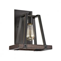 Top 10 👏 1-Light Wood and Oil Rubbed Bronze Wall Sconce by Edvivi 🛒 -Deals Edvivi || Atlas Store wood and oil rubbed bronze edvivi vanity lighting ew3717wd c3 1000